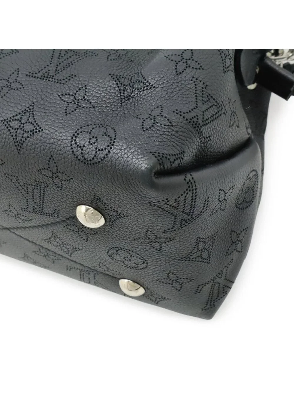 Louis Vuitton Mahina Bella Shoulder Bag 2-Way Chain Drawstring Noir Black Silver